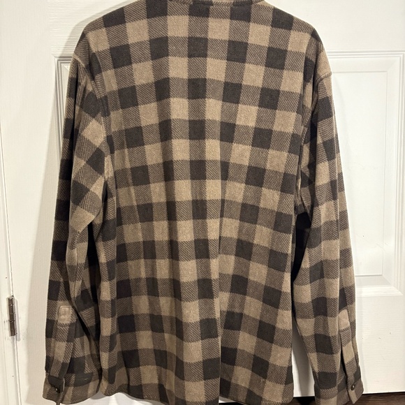 Brown Fleece Plaid Jacket - Picture 2 of 3